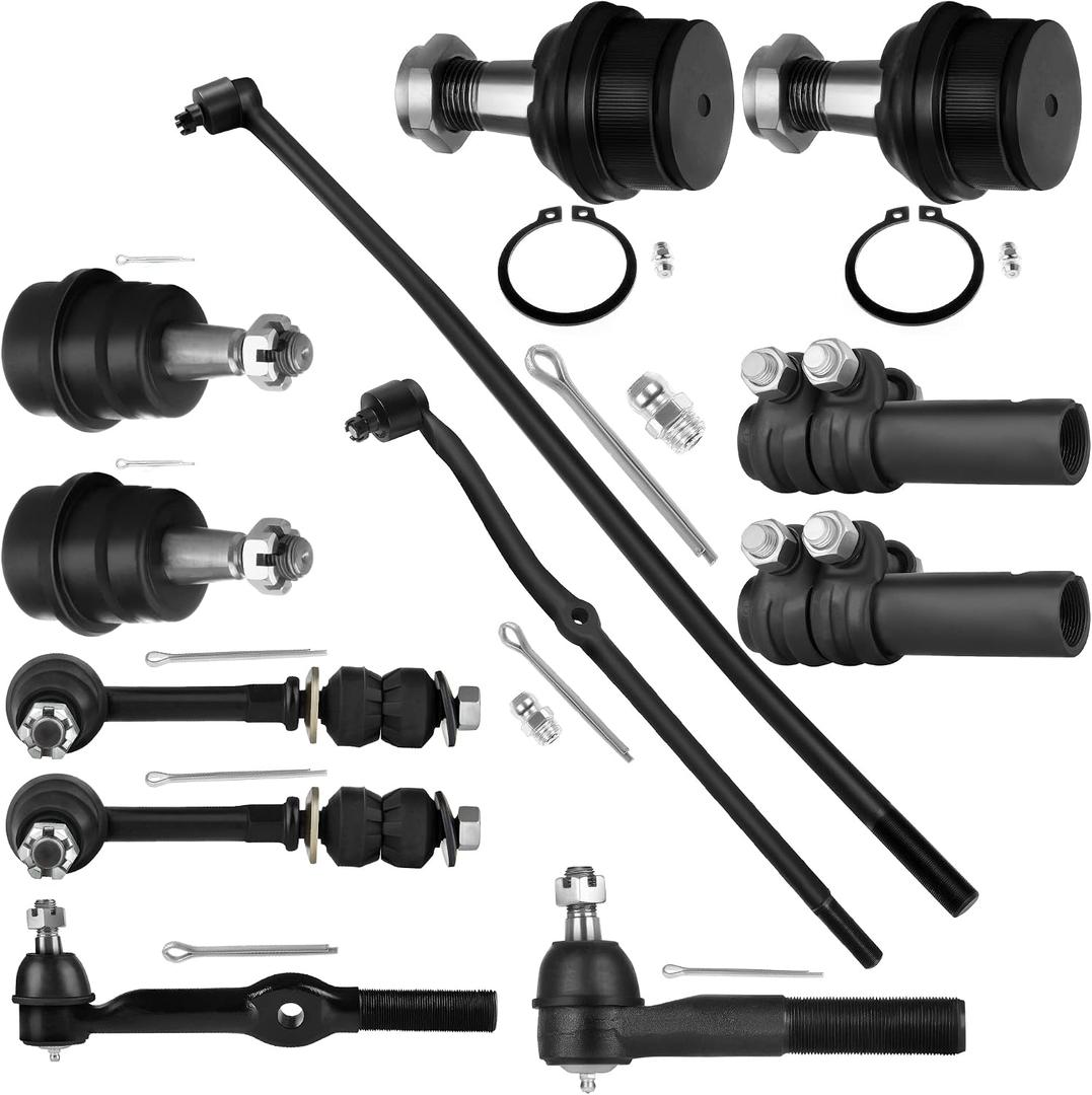 SCITOO 12pcs Front Ball Joints Tie Rod Adjusting Sleeve Sway Bar Link Suspension Kit fit 1995-1997 for Dodge Ram 1500 2500 ES2012S