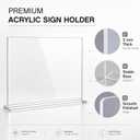Clear Acrylic Sneeze Guard for Countertop, 24" x 18" x 3.7" Freestanding Splash Guard, 5mm Thick Panel Barrier for Cashier Desk, Reception, Restaurant, Office, Retail Counter Top Protector
