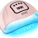 JODSONE U V LED Nail Lamp with Gloves Kit, Nail Dryer for Gel Nails Professional for Home and Salon (M5m-light Pink)