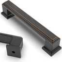 Asidrama 10 Pack 3.75 Inch(96mm) Oil Rubbed Bronze Kitchen Cabinet Handles Cabinet Pulls Kitchen Cabinet Hardware for Cupboard Drawer Pulls