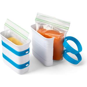 YouCopia FreezeUp Freezer Food Block Maker, 2 Cup, 2-Pack, Meal Prep Bag Container to Freeze Leftovers and Soup