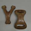 Benebone Puppy 2-Pack Dental Chew/Wishbone Dog Chew Toys, Made in USA, Real Bacon Flavor