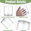 4 Pack Flower Acrylic Vase Cylinders Round Decorative Clear Vase Break Resistant Acrylic Flower Cylinder for Centerpieces Floral Home Wedding Table Decoration