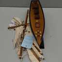 NAUTIMALL 15" Wooden Sailboat Decor Classic Columbia America's Cup Ship Model Nautical Yacht Decor (CLB39-ClassicWood)