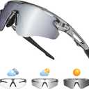 VICTGOAL Cycling Glasses Photochromic Sunglasses for Men Women TR90 Frame Glasses with UV Protection Bike Glasses for Cycling (Grey)