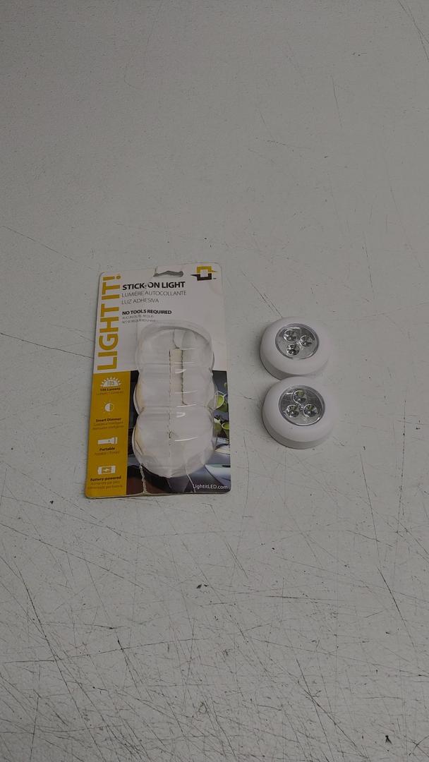 LIGHT IT! by Fulcrum, 30010-308 Stick-On Light, White, 2 Pack