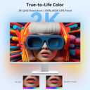 24 Inch Touch Screen Monitor 2K(2560x1440P) IPS Computer Display, 144Hz Gaming Monitor, HDMI USBC DP Ports, Frameless, VESA, White
