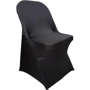 2pcs Spandex Folding Chair Cover Covers Stretch Chair Protectors for Wedding Party Events (2, Black)