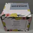 Porseme 500ml Glass Essential Oil Diffuser Aromatherapy Ultrasonic Cool Mist Humidifier 15-21 Running Hours Waterless Auto-Off Air Diffusers for Sleeping Yoga Office Working Spa and Rest (Blue Ink)