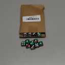 uxcell 24Pcs 6 Sided Colored Standard Dice, 16mm Acrylic D6 Mini Polyhedral Pearl Pattern Two Tone Colors Game Dice Set for Table Games, Red/Green, White Point