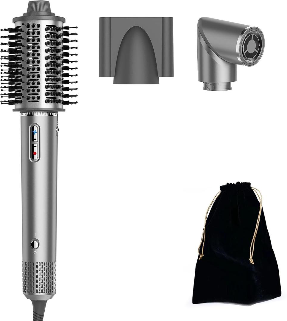 FENTGO Hair Dryer Brush Volumizer 3 in 1 Hot Air Styler for Women: High-Speed Blow Dry Brush for Volume, Straightening and Fast Drying (Grey)