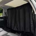 Partition Curtains in The car Black Privacy Protection Anti-Peeping (Black-3pcs Curtain Set)