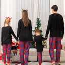 Rnxrbb 2025 Matching Family Christmas Pajamas Holiday Family Christmas Pjs Set Sleepwear Xmas Jammies Men Women Kids Couples (Black, XXL)