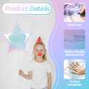 10PCS Iridescent Laser Star Foil Balloons, Transparent Laser Foil Stars Shape Balloons, 18 Inch Colorful Stars Balloon Aluminum for Birthday, Baby Shower, Wedding Party Decoration