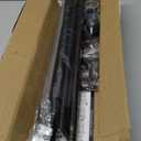 GXOACKJ 2 Pack Black Curtain Rods for windows 28 to 78 inch, 5/8 inch Splicing Heavy Duty Metal Curtain Rod Set with Brackets