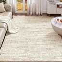 UERMEI 8x10 Area Rug Living Room Rugs - Washable Neutral Modern Abstract Soft Thin Rug Indoor Floor No Slip Rug Carpet for Bedroom Under Dining Table Home Office Decor - Beige/Brown