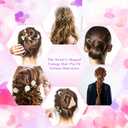 3 x 8pcs French Hair Pins for Women U Shaped French Twist Hair Pin Colourful U Vintage Fork Hairs Pin for Buns Women Girls Hairstyle Accessories for Girls