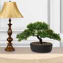 Artificial Bonsai Tree Juniper Faux Plants Indoor Small Fake Plants Decor with Ceramic Pots for Home Table Office Desk Bathroom Shelf Bedroom Living Room Farmhouse Decorations