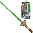 STAR WARS Lightsaber Forge Yoda Extendable Lightsaber Toy, Customizable Roleplay Toy for Kids Ages 4 and Up, Multicolor, Standard (F1163)