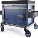 Sidekick Heavy Duty Shop Stool - 500 Lb Capacity Rolling Stool for Garage & Workshop with Toolbox Storage & 360 Swivel Wheels