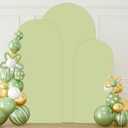 Sage Green Chiara Arch Cover Set of 3 Spandex Fitted Wedding Arch Covers 4ft 5ft 6ft Arched Backdrop Cover Arches Backdrop Stand Cover for Happy Birthday Baby Shower Graduation Party Decorations
