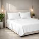 Mayfair Linen 100% Egyptian Cotton King Size Sheets Set - 2000 Series Luxury Sheets King Size Bed Set (4 Pc, White), Silky Soft & Cooling, Sateen Weave 17" Extra Deep Pocket Hotel Collection Sheet