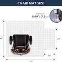 SALLOUS Clear Chair Mat for Carpet, 53" x 45" Heavy Duty Vinyl Floor Mat for Carpeted Floors, Gaming Chair Mat with Tap, Rolling Under Desk Floor Mat for Home Office
