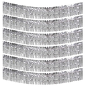 6 Packs 10 Feet Foil Fringe Garland Metallic Foil Tinsel Fringe Garland Wall Hanging Fringe Banner for Parade Floats, Wedding, Christmas，Birthday Party Halloween Decor (Silver)