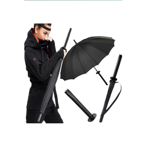 Samurai Umbrella Katana, Ninja Japanese Long Umbrella, Anime Cosplay Gifts for Men Cosplay Decoration, Windproof Stick Umbrella for Rain