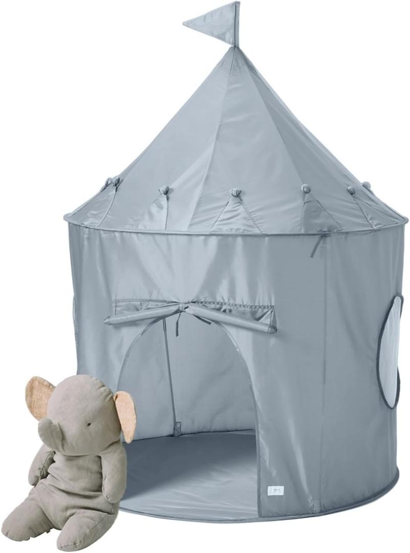 3 Sprouts Kids Play Tent - Sustainable Recycled Fabric – Fun Spacious Childs Playhouse for Indoor Games for Boys & Girls - Durable Fort Pop Up House for Toddlers & Children Age 3-10 - Blue