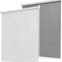 100% Blackout Roller Shades for Indoor Windows with Thermal Insulated Fabric UV Protection Privacy Window Shades for Living Room, Home and Office White 23" W x 72" H