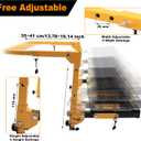 Heavy Duty Truck Tire Step,Wheel Step for Truck,SUV,RV & Pickup,Non-Slip Steel Surface,Adjustable to Fit Tire from 8”to 13”Rated up to 350 Lbs,5-Level Height Adjustment