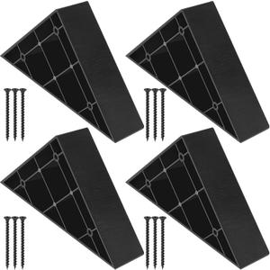 Couch Legs Replacement Plastic Triangle Corner Sofa Black Couch Legs with Screws Chair Sofa Feet Replacement Furniture(4 Sets)