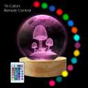 Mushroom Dcor Night Lamp Gifts, Small Mushrooms Desk Light Decor for Women Teens Kids Girls Bedroom (16 Color, Remote Control)