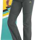 IGOLUMON Snow Ski Pants Womens Waterproof Fleece Lined Pants Winter Insulated Softshell for Hiking Snowboard Outdoor (Gray)