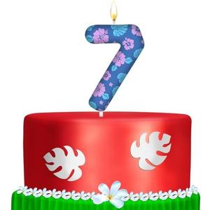 MTLEE 1 Pack Number 7 Cartoon Birthday Candle 7th Birthday Candle Numeral Leave and Flower Birthday Cake Topper 7 Candle for Cartoon Birthday Decoration Hawaii Party Supplies Favor, Pink and Blue MTLEE 1 Pack Number 7 Cartoon Birthday Candle 7th Birthday Candle Numeral Leave and Flower Birthday Cake Topper 7 Candle for Cartoon Birthday Decoration Hawaii Party Supplies Favor, Pink and Blue