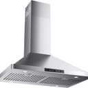 30inch Wall Mount Range Hood, 900CFM Stainless Steel Kitchen Hood