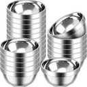 20 Pack 304 Stainless Steel Bowls Set 34oz Metal Double Walled Insulated Snack Mixing Lightweight Multipurpose Toddler Dinner Bowls for Ice Cream, Cereal, Snack
