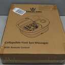 Medical king Foot Spa with Heat and Massage and Jets Includes A Remote Control A Pumice Stone Collapsible Foot Spa Massager with Heat and Massage Bubbles and Vibration (Blue)