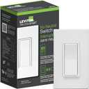 Leviton No-Neutral Decora Smart Switch, Requires MLWSB Wi-Fi Bridge to Work with My Leviton, Alexa, Google Assistant, Apple Home/Siri & Wire-Free 3-Way DN15S-1RW, White