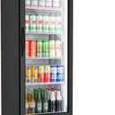 BODEGACOOLER Commercial Beverage Refrigerator with Glass Door,12.5 Cu.Ft Display Merchandiser Drink Refrigerator,Upright Commercial Bar Fridge,Display Drink Cooler,Soft LED Light,Romovable Shelves