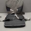 Booster Seat for Kitchen Chair, Toddler Booster Seat for Dining Table with Backrest and Safety Buckles, Portable Non-Slip Bottom Toddler Booster seat for Table (Gray Black)