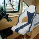 ERGOSEAT High Back Captain Seat for Boats Pontoon Captain Chair Bass Boat Seats Marine Captains Chair Boat Bucket Seat with Armrest