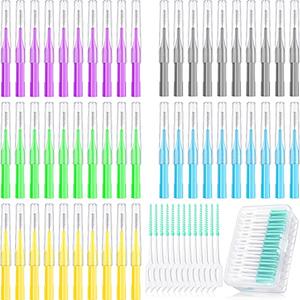 Zopeal 250 Pieces Braces Flossers Interdental Brush for Cleaner Tooth Toothpick Dental Teeth Flossing Picks Head Oral Dental Hygiene Cleaning Tool Soft Cleaners ()