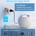 Universal Travel Adapter, International Travel Plug Adapter with 3 USB-C 2 USB-A Ports, with Extra 2 Prong AC Outlet All in One Portable Socket, for USA, UK, EU, AU 224+ Countries (White)