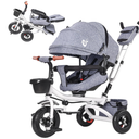 Baby Tricycle, 4-in-1 Folding Smart Baby Kids Bike Trikes Stroller with Handle, 360°Swivel Seat, 3-Gear Adjustable Carport and Seat Backrest, Adjustable Push Tricycle for Kids 1-6 Years