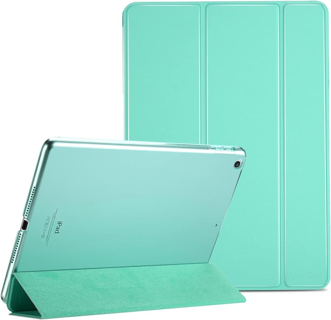 ProCase Smart Case for iPad 9.7 Inch iPad 6th/5th Generation 2018 2017(Model: A1893 A1954 A1822 A1823), Ultra Slim Lightweight Stand Cover with Translucent Frosted Back -Mint