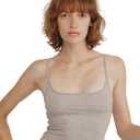 Organic Basics Women's Core Organic Cotton Cropped Singlet Camisole Top (Large, Gray)
