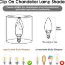 Chandelier Lamp Shades, Small Lamp Shades Clip-on Bulbs Only for Candelabra Bulbs, Beige Chandelier Shades 6 Pcs, Mini Lampshades for Chandeliers 5.1" X 5.1" X 5.3, Home Decor Fabric Linen Lampshade