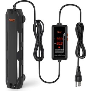 hygger 300W Aquarium Heater with Digital Controller, Submersible Fish Tank Heater for 4070 Gallon Tanks, Overheat & Out-of-Water Protection with Alarm for Freshwater & Saltwater